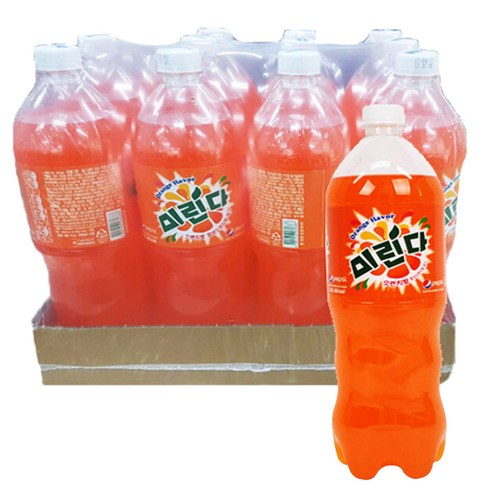 미린다 오렌지 탄산음료, 1.25L, 12개