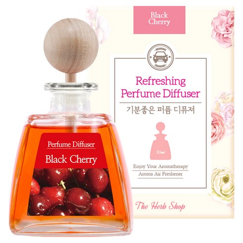 더허브샵 기분좋은 퍼퓸 차량용 디퓨져 50ml, 블랙체리, 1개