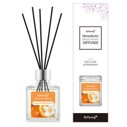 바이향 리프레싱 홈닥터 디퓨져 100ml, 자스민 베르가못
