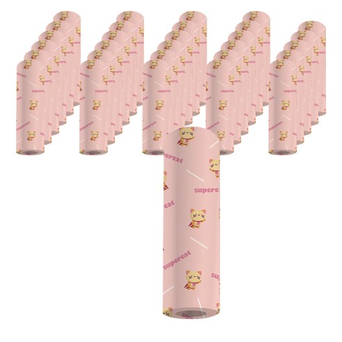 나노씨엔티 랩핑포장지 297 x 420 mm, 분홍슈퍼고양이, 30개입
