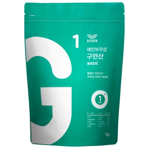 노브랜드생리대  레인보우샵 구연산 베이직 소독 세정제, 1kg, 1개
