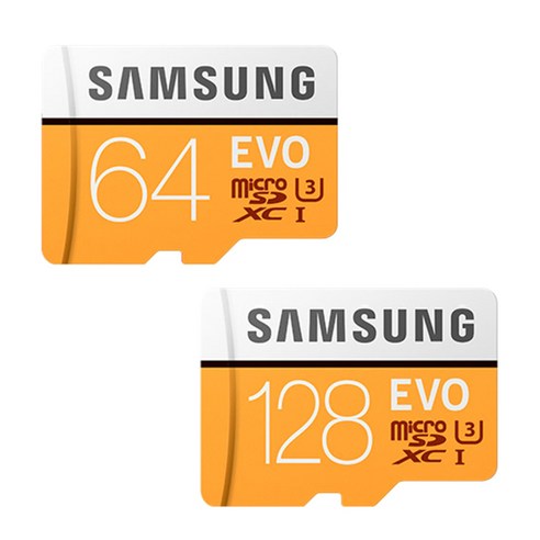 삼성전자 EVO 마이크로SD 메모리카드 64GB +128GB + SD어댑터 2p, 1세트