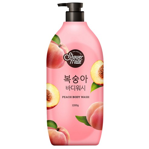 샤워메이트 복숭아 바디워시 과일향, 1200g, 1개
