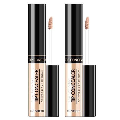 더샘 커버 퍼펙션 팁 컨실러 6.5g, 클리어 베이지, 2개입