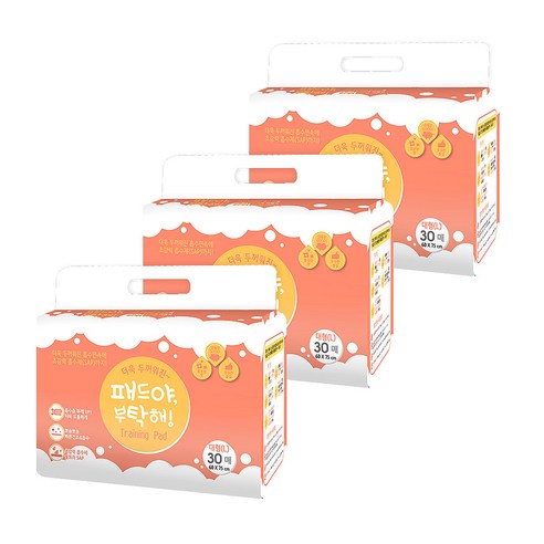 패드야부탁해 강아지 배변패드 플로랄향 30p, 3개입