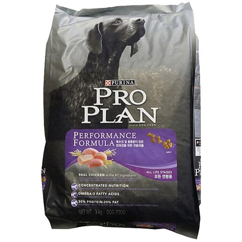 퓨리나 프로플랜 스포츠 퍼포먼스 애견사료, 닭, 3kg, 1개