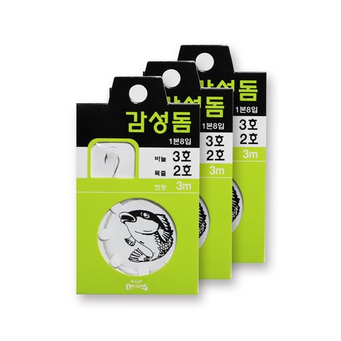 청룡 감성돔 묶음 낚싯바늘, 3개입
