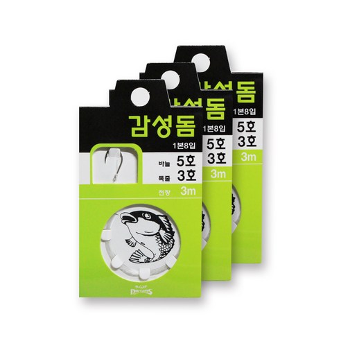 청룡 감성돔 묶음 낚싯바늘, 3개입