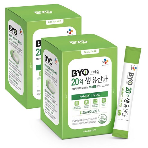 BYO 20억 생유산균 패밀리, 2g, 60개입
