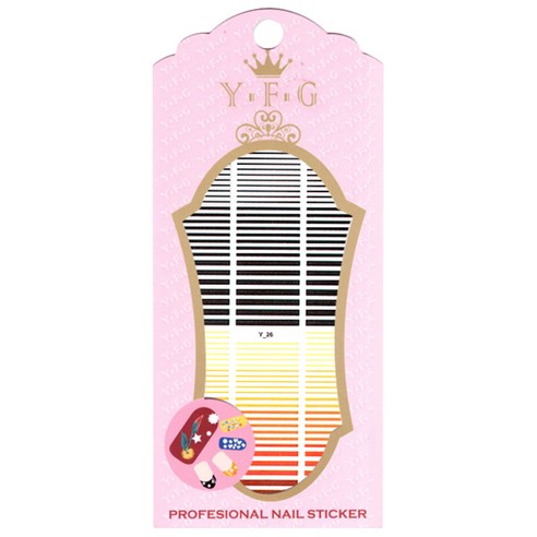 YFG 프로페셔널 네일 스티커, Y26, 1개
