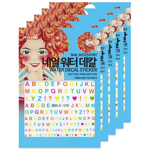 여자사람 워터 데칼 스티커, DS-328, 5개