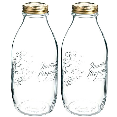 보르미올리 콰드로 우유 밀폐유리병, 1000ml, 2개