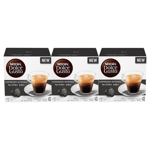 네스카페 돌체구스토 에스프레소 인텐소 캡슐커피, 6g, 16개입, 3개