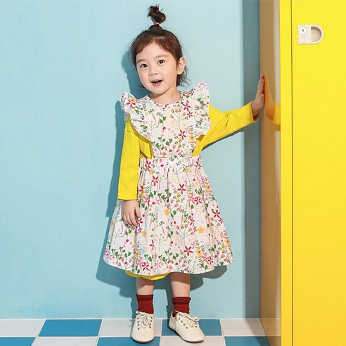 고잉키즈 여아용 플라워프릴원피스