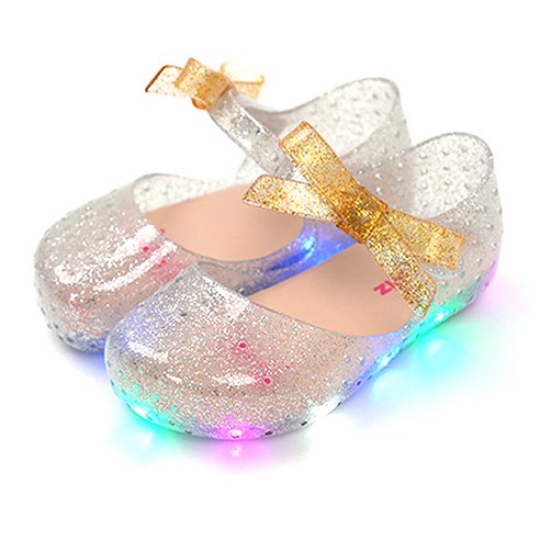 오즈키즈 여아용 로이리본LED 젤리슈즈