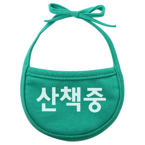 이츠독 강아지 턱받이 산책중 XL, 초록, 1개