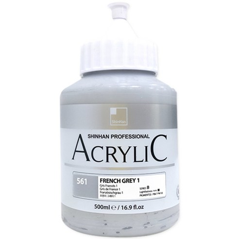 신한 아크릴물감 505, 500ml 561FrenchGrey, 1