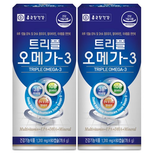 종근당건강 트리플 오메가3, 78.6g, 2개입