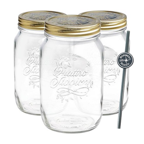 보르미올리 콰트로 스타지오니 자 유리저장병, 1000ml, 3개입