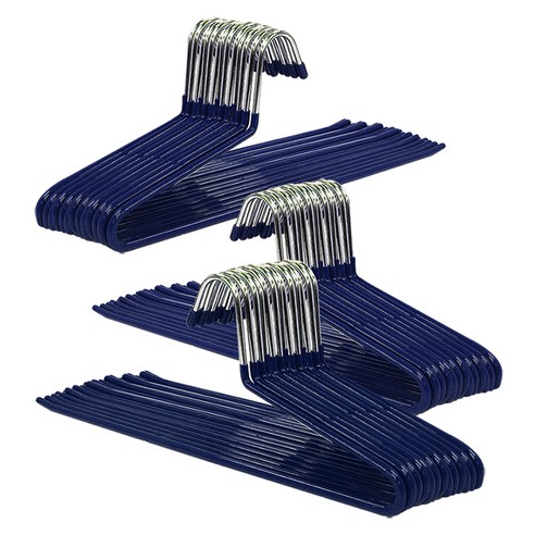 리벤스 코팅 논슬립 바지걸이, 네이비, 30개입