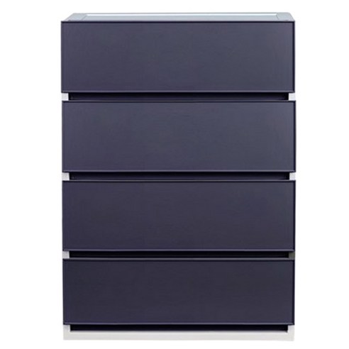 샤바스 컬러스토리 서랍장 600 와이드 4단, 네이비, 1개