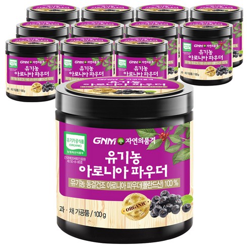 GNM자연의품격 유기농 아로니아 파우더, 100g, 12개