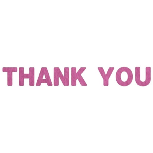 와니데코_접착이니셜 _THANK YOU, 핑크