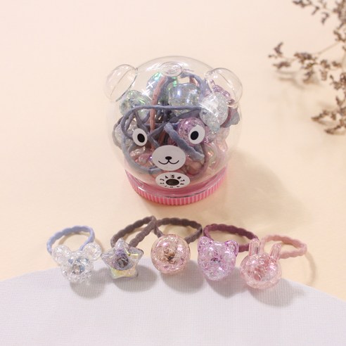캔디곰 크랙 머리끈 20개입 + 케이스