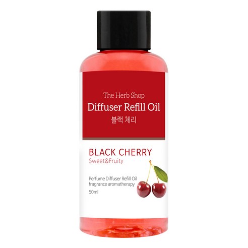 더허브샵 차량용 디퓨저 리필오일 50ml, 1개, 블랙체리
