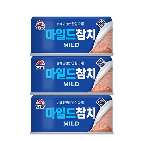 사조참치 마일드 참치, 100g, 3개