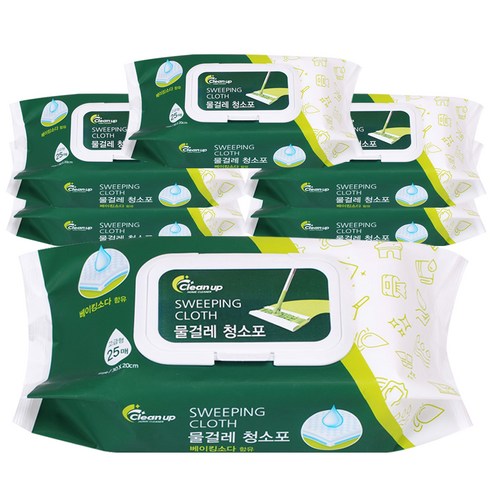 클린업 물걸레 청소포 대형 25매, 6개