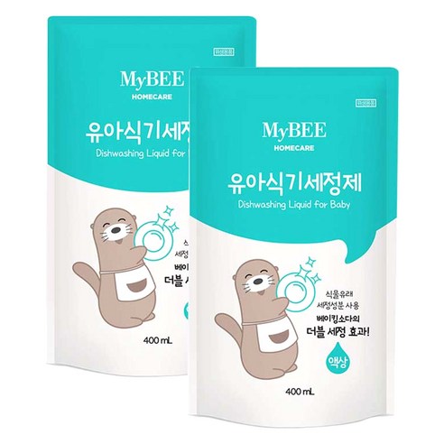 마이비 유아 식기 세정제 액상형 리필, 400ml, 2개