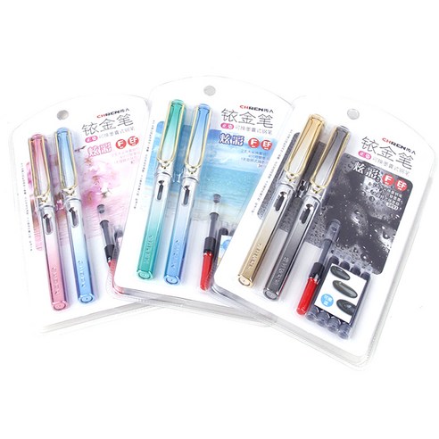 미니띠네 미니제이드 만년필 3종 잉크 선물세트, EF, 혼합 색상 Best Top5