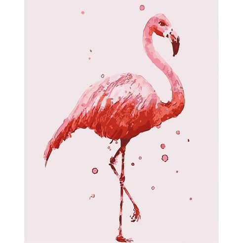 아트조이 DIY 명화 그리기 세트 40 x 50 cm 세로형, 핑크 플라밍고, 1개