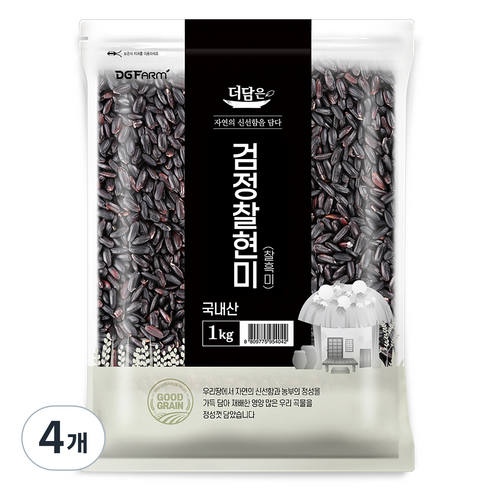 더담은 국산 찰흑미, 1kg, 4개