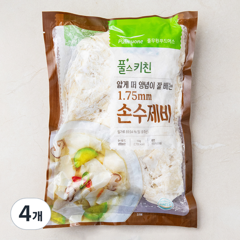 풀무원 풀스키친 손수제비, 1kg, 4개