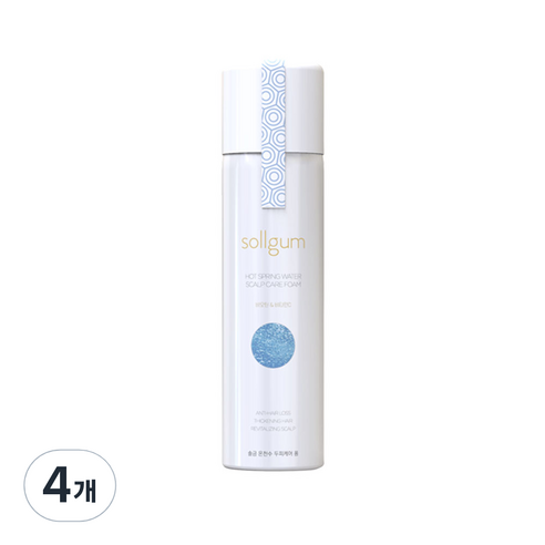 솔금 온천수 두피케어 폼, 100ml, 4개