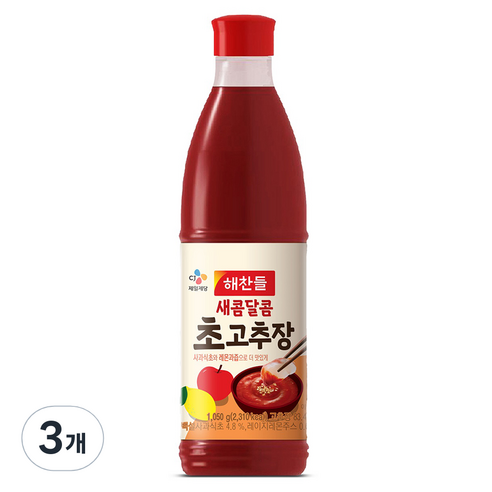 해찬들 새콤달콤 초고추장, 1050g, 3개