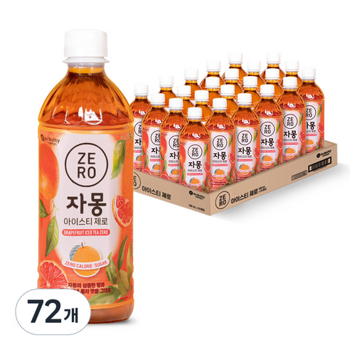 맥널티커피 제로 자몽 아이스티, 500ml, 72개