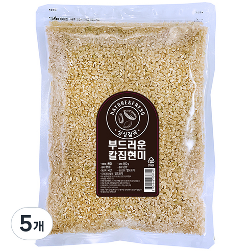 싱싱잡곡 부드러운 칼집 현미, 800g, 5개