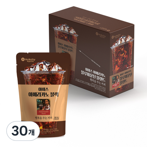 맥널티 아이스 아메리카노 블랙, 30개, 190ml