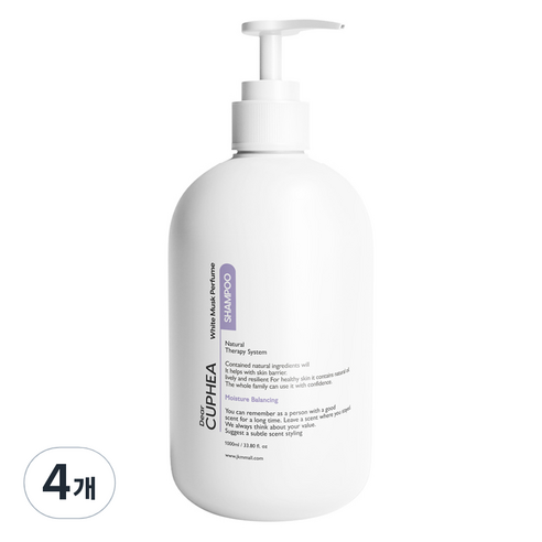디어쿠페아 프로틴 퍼퓸 샴푸 화이트머스크, 1L, 4개