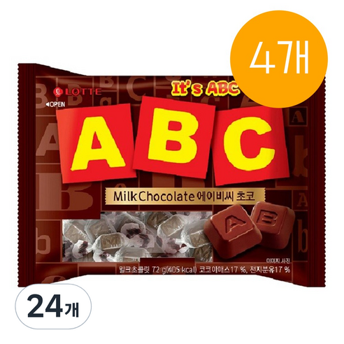 ABC 초코, 72g, 24개