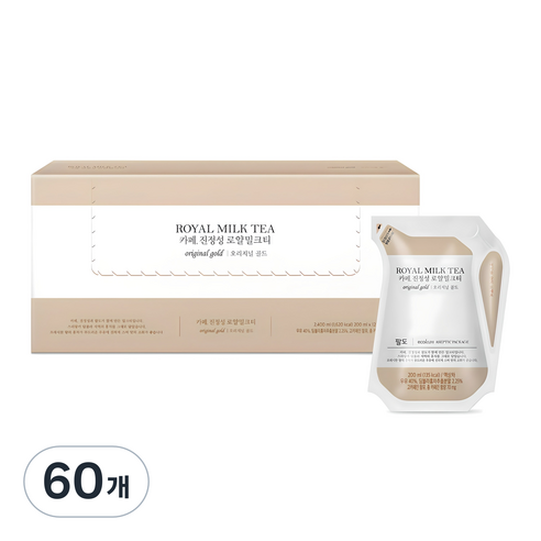 팔도 카페 진정성 로얄밀크티 오리지널 골드, 200ml, 60개