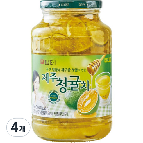 담터 제주 청귤차, 1kg, 4개입, 1세트