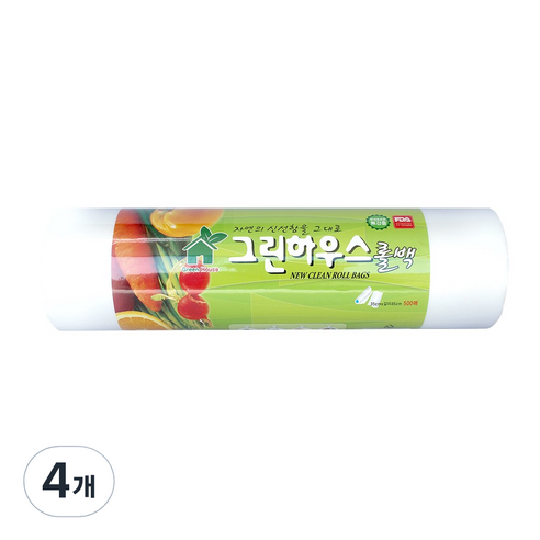 그린하우스 위생롤백 특대형 35 x 45 cm 500p, 500매입, 4개