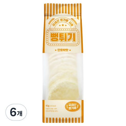 에이스엠앤티 뻥튀기 단호박맛, 42g, 6개