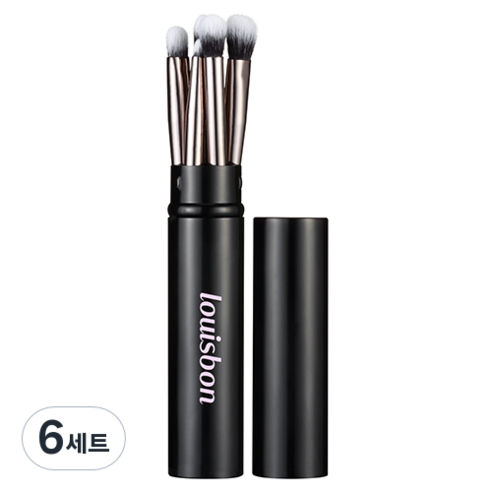루이본 초부드러운 깃털 감촉 메이크업 브러쉬 5종 세트, 혼합색상, 6세트