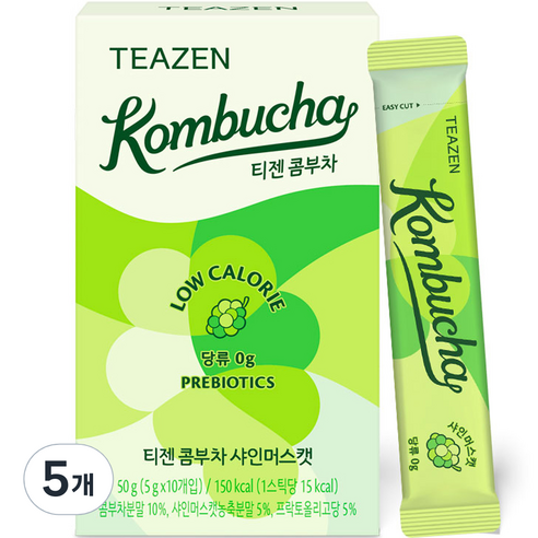 티젠 콤부차 샤인머스캣, 5g, 10개입, 5개