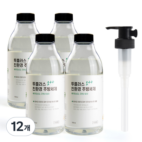 소다스쿨 투플러스 친환경 주방세제, 12개입, 500ml